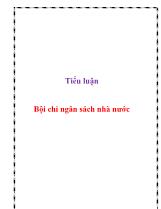 Tiểu luận Bội chi ngân sách nhà nước