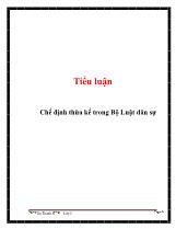 Tiểu luận Chế định thừa kế trong Bộ Luật dân sự