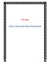 Tiểu luận Chủ sở hữu ngân hàng thương mại