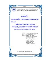 Tiểu luận Đàm phán ứng dụng công cụ, sách lược và kỹ thuật (phần 1: Lập kế hoạch đàm phán)