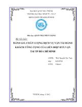 Tiểu luận Đánh giá chất lượng dịch vụ vận tải hành khách công cộng của liên hiệp hợp tác xã vận tải thành phố Hồ Chí Minh