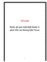 Tiểu luận Đánh giá quá trình hình thành và phát triển của thương hiệu Vissan