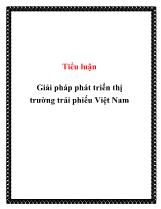 Tiểu luận Giải pháp phát triển thị trường trái phiếu Việt Nam