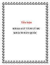 Tiểu luận Khảo sát tâm lý du khách Hàn Quốc