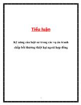 Tiểu luận Kỹ năng của luật sư trong các vụ án tranh chấp bồi thường thiệt hại ngoài hợp đồng