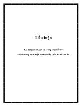 Tiểu luận Kỹ năng của luật sư trong việc hỗ trợ khách hàng khởi kiện tranh chấp thừa kế ra tòa án