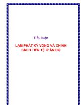Tiểu luận Lạm phát kỳ vọng và chính sách tiền tệ tại Ấn Độ