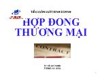 Tiểu luận Luật kinh doanh hợp đồng thương mại