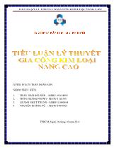 Tiểu luận Lý thuyết gia công kim loại nâng cao