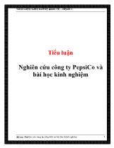 Tiểu luận Nghiên cứu công ty pepsico và bài học kinh nghiệm