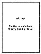 Tiểu luận Nghiên cứu, đánh giá thương hiệu bia Hà Nội
