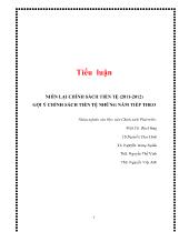 Tiểu luận Nhìn lại chính sách tiền tệ (2011 - 2012) gợi ý chính sách tiền tệ những năm tiếp theo