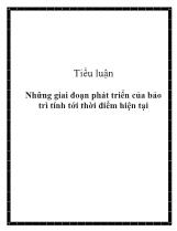 Tiểu luận Những giai đoạn phát triển của bảo trì tính tới thời điểm hiện tại