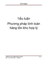 Tiểu luận Phương pháp tính toán hàng tồn kho hợp lý