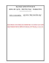Tiểu luận Quản trị nhân sự - Bạn phải làm gì để xác định nhu cầu đào tạo cho một nhóm nhân viên bán hàng nữ trang cao cấp