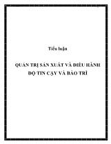 Tiểu luận Quản trị sản xuất và điều hành độ tin cậy và bảo trì