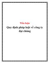Tiểu luận Quy định pháp luật về công ty đại chúng
