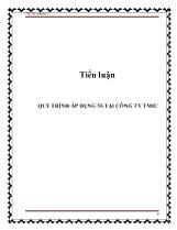Tiểu luận Quy trình áp dụng 5S tại công ty TMIC