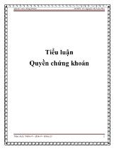 Tiểu luận Quyền chứng khoán