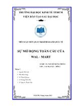 Tiểu luận Sự mở rộng toàn cầu của wal - Mart