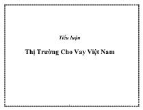 Tiểu luận Thị Trường Cho Vay Việt Nam