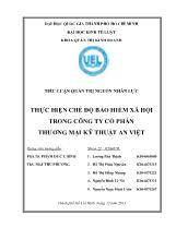 Tiểu luận Thực hiện chế độ bảo hiểm xã hội trong công ty cổ phần thương mại kỹ thuật An Việt