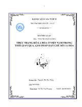 Tiểu luận Thực trạng đô la hóa ở Việt Nam trong thời gian qua. giải pháp hạn chế đô la hóa