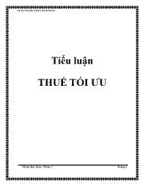 Tiểu luận Thuế tối ưu