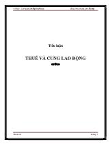 Tiểu luận Thuế và cung lao động