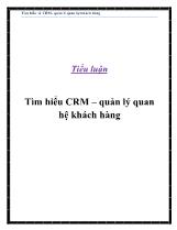 Tiểu luận Tìm hiểu CRM – Quản lý quan hệ khách hàng