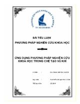 Tiểu luận Ứng dụng phương pháp nghiên cứu khoa học trong chế tạo vũ khí