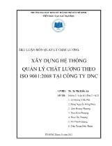 Tiểu luận Xây dựng hệ thống quản lý chất lượng theo iso 9001:2008 tại công ty DNC