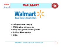 Tình hình hoạt động của Walmart