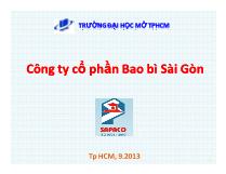 Tình hình sản xuất tại công ty cổ phần bao bì Sài Gòn