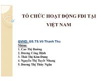 Tổ chức hoạt động FDI tại Việt Nam