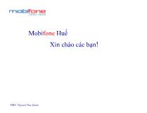 Tổng quan mobifone Huế