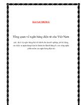 Tổng quan về ngân hàng điện tử của Việt Nam