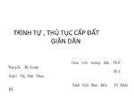 Trình tự, thủ tục cấp đất giãn dân