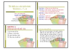 Từ điển tra cứu kiến thức Toán 6 –7 –8