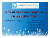Vấn đề lực chọn nghịch và công cụ giải quyết