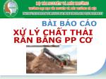 Bài báo cáo Xử lý chất thải rắn bằng pp cơ học