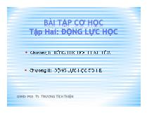 Bài tập cơ học Tập hai: động lực học