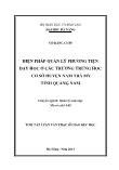Biện pháp quản lý phương tiện dạy học ở các trường trung học cơ sở huyện Nam Trà my tỉnh Quảng Nam