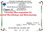 Chapter 42: Choosing Microorganisms for Industrial Microbiology and Biotechnology