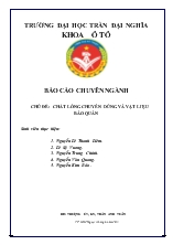 Chủ đề: Chất lỏng chuyên dùng và vật liệu bảo quản
