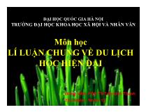 Chương 12 Hỗ trợ sản phẩm du lịch hiện đại: quản lý dịch vụ
