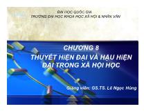 Chương 8 Thuyết hiện đại và hậu hiện đại trong xã hội học