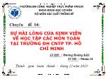 Chuyên đề 14 Sự hài lòng của sinh viên về học tập các môn toán tại trường ĐH CNTP TP. Hồ Chí Minh