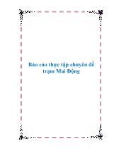 Chuyên đề Báo cáo Thực tập trạm Mai Động