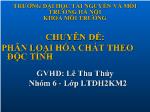 Chuyên đề : Phân loại hóa chất theo độc tính